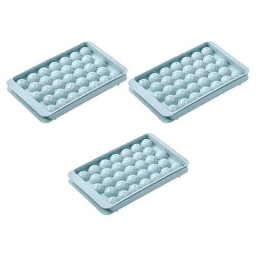 Set de 3 moldes azules para bolas de hielo con tapa miniatura 1