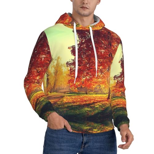 Sweat à capuche scène d'automne pour homme idéal pour vos voyages