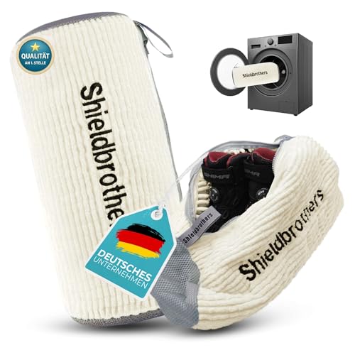 Schuhwaschbeutel Waschmaschine 2 Stück Waschbeutel Schuhe Wäschesack Sneaker Schuhbeutel Waschmaschine Shieldbrothers Soft Guard beige