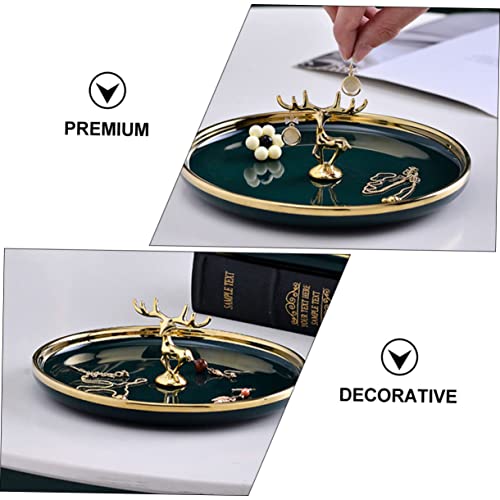 Soimiss Elk Jewelry Tray Bracelet Organizer Box Jewelry Trays Ring Tray For Jewelry Deer Earring Tray Deer Jewelry Stand Jewelry Holder Deer Ring Holder Jewelry Display Dish Trinket Dish #TOP3