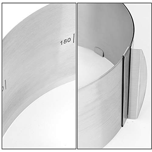 Zeonhei 2 Pcs 6 To 12 Inch Adjustable Stainless Steel Cake Mold Ring Set, Round Cake Mould Cake Mousse Ring Circle Mold Diy Pastry Cooking Supplies For Baking #TOP4