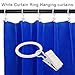 AMZSEVEN 44 Pack Metal Curtain Rings with Clips, Drapery Clips with Rings, Drapes Rings 1 inch Inner Diameter, Fits Diameter 5/8 inch Curtain Rods, White