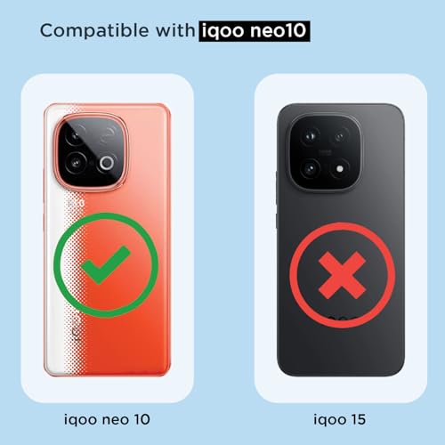 Image of Amazon Basics Back Cover for iQOO Neo 10 5G / Vivo Y300 GT 5G Mag-Safe Shockproof PC + TPU Protective Case Magnetic Support Bumper Case (Transparent Mag-Safe)