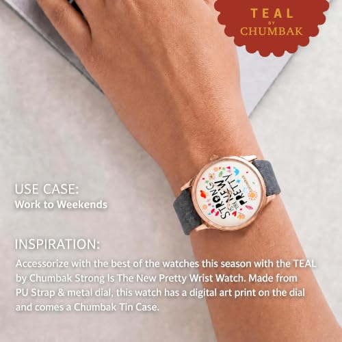 TEAL BY CHUMBAK teal leather strap watch – image 3