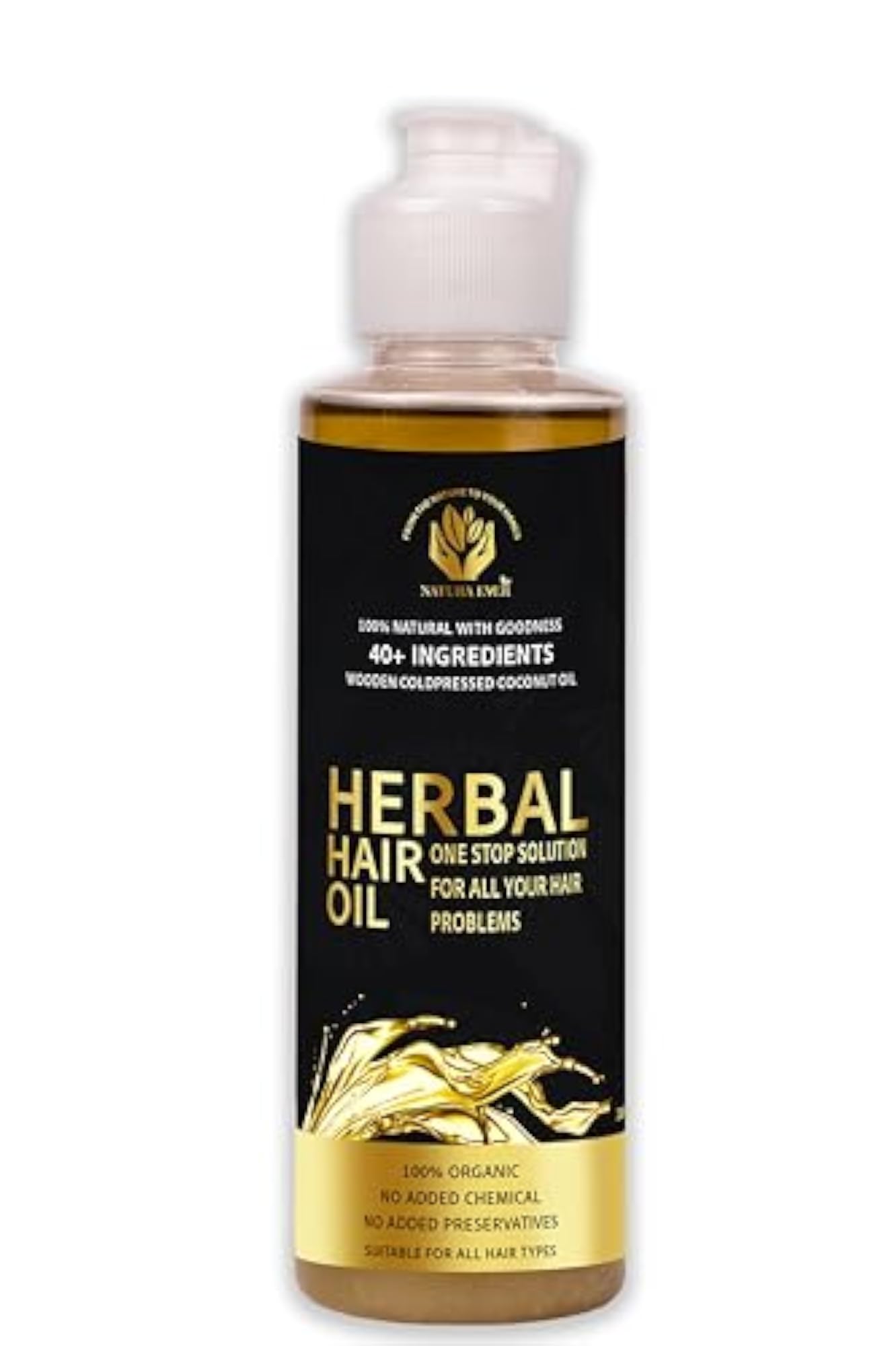 HERBAL HAIR OIL - 200ml, Organic Anti-Hair Fall Solution