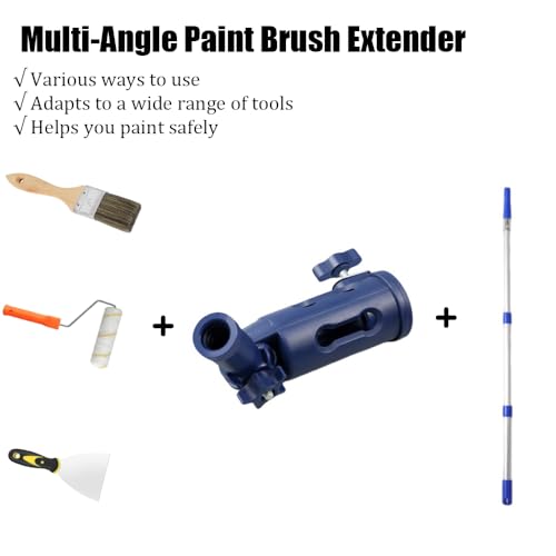 Multi-Winkel-Farbpinselverlängerung, Multi-Winkel-Pinselhalter, Rollstock-Adapter, Farbkantenwerkzeug, 160-Grad-Drehung für Decken, Wände