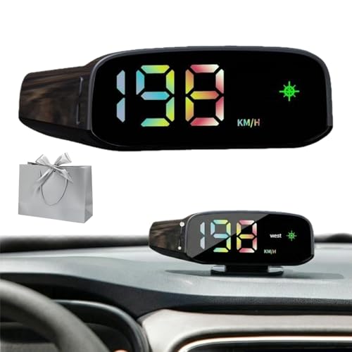 Solarbetriebener Auto-Hud-Tachometer, Head Up Display Auto Mit Blitzerwarner, Solarbetrieben & Kabellos Geschwindigkeitswarner, FüR Fast Alle Pkw, Suv Und Lieferwagen Geeignet (1)