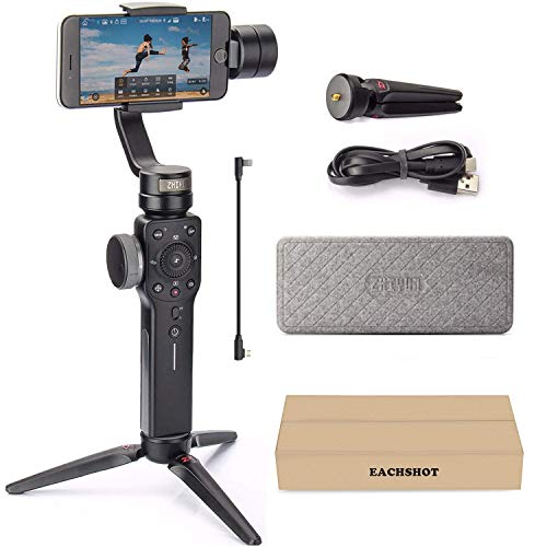 Zhiyun Smooth 4 w/Charging Cable for iPhone, 3-Axis Handheld Smartphone Gimbal Stabilizer Focus Pull & Zoom for iPhone Xs MAX Xr X 8 Plus 7 7+ 6s 6s+ 6 6+ 5S SE [Make Smooth 4 a Power Bank]