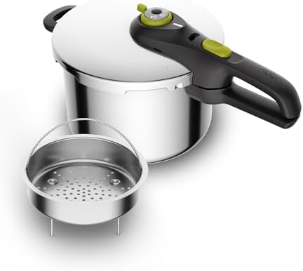 TEFAL Cocotte-minute® inox 6 L (4-6 pers), Couvercle cuisson pres...