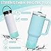 Vmini Protective Glitter Silicone Boot, Compatible with Stanley Tumbler 20-40oz & Hydro Flask Water Bottle 12-24oz and More Bottles/Tumblers with 2.8-2.95in Bottom, Bling Anti-Slip Sleeve Cover