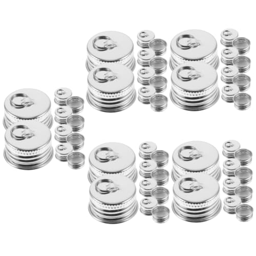 GLEAVI 5 Series Tapas De Aluminio para Tapas De Portátiles Lids para Sellar Frascos De Fáciles De Limpiar Y Resistentes Deformaciones 20 Piezas X 5