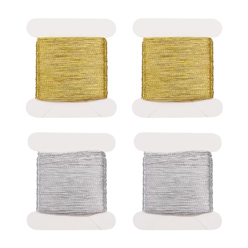 Hilos metálicos para bordado 4 unidades 0.1 mm miniatura 1