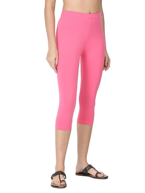 Image of Robinbosky Premium Stretchable Cotton Capri Legging for Women | Suitable for Formal wear & Casual wear | High-End Elastic Makes. The Leggings Squat Proof and Durable for Travel, Yoga, & Workout.