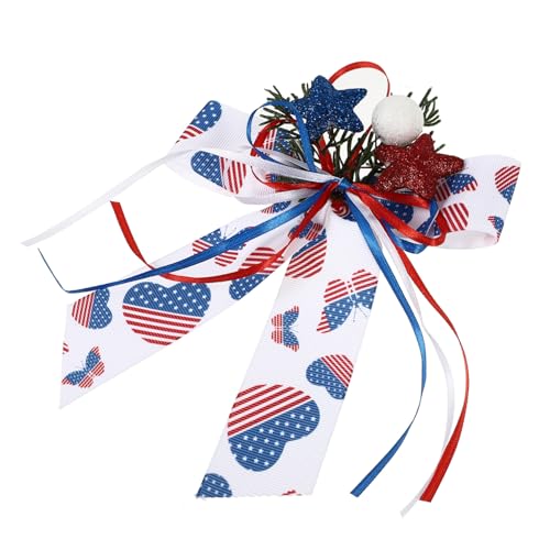 Gatuida Patriotische Amerikanische Flaggen Schleife Dekoration Filigrane Verarbeitung für und Memorial Day Feier Vielseitig für Party Zuhause und Geschäftsdeko Festliche
