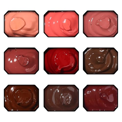Karroy Sponge Pat Paint Nail Gel, 9 Colors Ombre Nails Gradient Gel Nail Blush Blooming Aura Nails Drawing Stripper Floral Painting Nail Art, No Wipe, UV/LED Curing (9 Colors J)