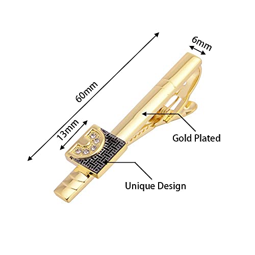 QZH Gouden stropdas clip manchetknopen pak prachtig pak mouw nagel kraag clip jurk heren kleding accessoires - Image 3