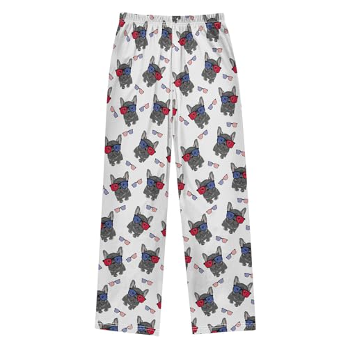 French Bulldog Pajama Pants Wide Leg Pj Bottoms Lounge Comfy Soft Casual Sleep Pants2