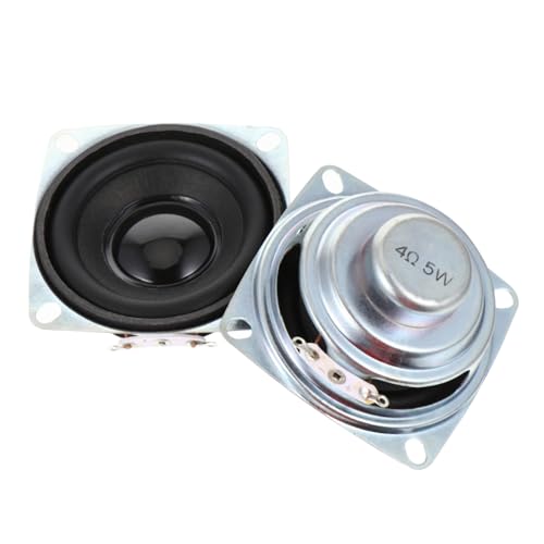 HOMSFOU Altavoz Redondo Magnético DIY 2 Pulgadas 16 Núcleos 4 Ohm 5W para Proyectos de Sonido Estéreo Mini Altavoz de Graves para Bricolaje Color Negro