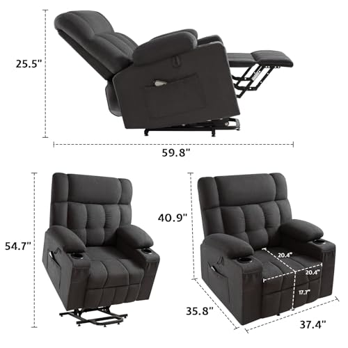 Sillón reclinable tapizado eléctrico miniatura 2