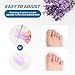 Kimihome Gel Toe Cap and Protector - Silicone Toe Covers - Cushions and Protects to Provide Relief from Missing or Ingrown Toenails, Corns, Calluses, Blisters (8 Small, Lavender)