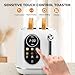 Keenstone Smart Touch Screen Toaster 2 Slice, Retro Wide Slot Stainless Steel Toaster with 6 Browning Levels, Reheat & Defrost, for Bagel, Toast, Bread, Removable Crumb Tray, White