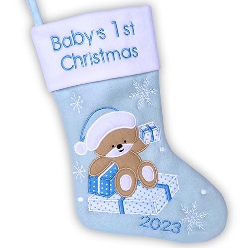 Image of Heart's Sign Kids Children Stockings | Toddler Christmas Stocking (Blue)