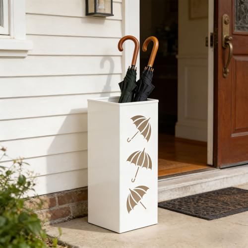 Porte-parapluie argenté stable avec grande zone de collecte d'humidité - 7