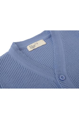 Image of Lilax Baby Boys Basic Long Sleeve V-Neck Classic Knit Cardigan Sweater