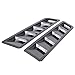 IKON MOTORSPORTS Front Hood Vent Universal Fit For Most Vehicles Cars 17in X 5in Matte Black ABS Air Flow Hood Vent Scoop Bonnet Cover 2PC