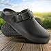 Bigant Womens Clogs,Mercy Mules for Womens Nurse Shoes-Slip on Garden Work Shoes(Black-9 Women/7 Men)
