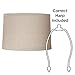 Natural Linen Large Drum Lamp Shade 15