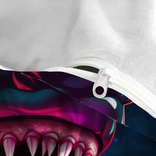 Couvre-lit microfibre requins 3 pièces avec fermeture éclair robuste taille XL - 5
