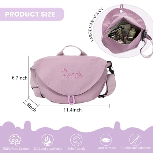 Personalized Small Crossbody Bags, Customized Dumpling Clutch with Embroidered Name, Lightweight Waterproof Hobo Bag for Daily Use4