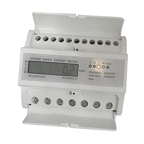 JVJ LCD KWH energimätare 3 fas 30 (100) A230/400 V 50HZ fyra trådar Din skena KWH Watt timme Din-skena energimätare