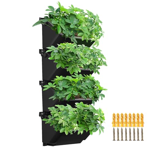 XQZMD Maceta de pared con riego automático, bolsas colgantes exteriores, pared verde vertical