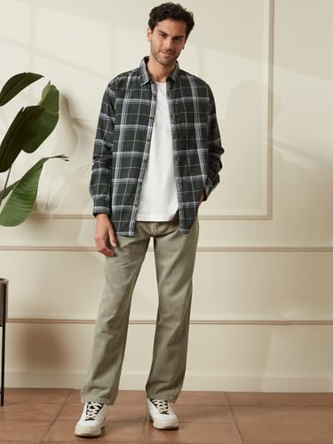 Image of WROGN Men's 100% Cotton Jeans | Solid | Anti Fit
