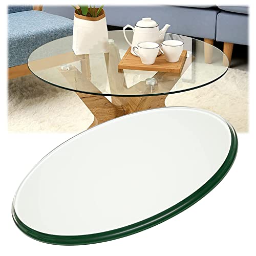 Plateau de table rond verre de haute qualité optique et finition propre