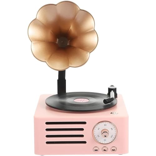 Tocadiscos retro Bluetooth portátil con 3 efectos de sonido para ambientar tu hogar