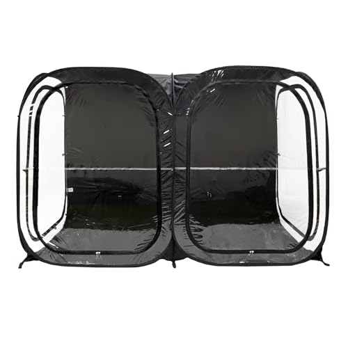WeatherPod® The Original Shark Tank Side-by-Side™ Pop-Up Pod - Stay Warm, Dry, and Out of The Sun - Weather Pod for Sports, Rain, or Wind - Set Up in Seconds - (Black, 92
