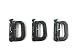 ITW GrimLoc - Locking D-Ring for Molle Gear - Tactical Accessory Locking Carabiner (3 pack) (Black)