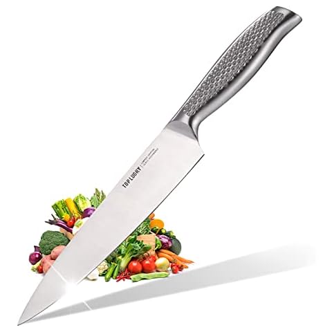 Sumteene Chef Knife,8 inches High Carbon Stainless Steel Chef's Knife, Full-Tang Kitchen Knife with Ergonomic Textured Handle,Super Sharp Cooking Knife Cutting Knife for Kitchen or Restaurant Cover