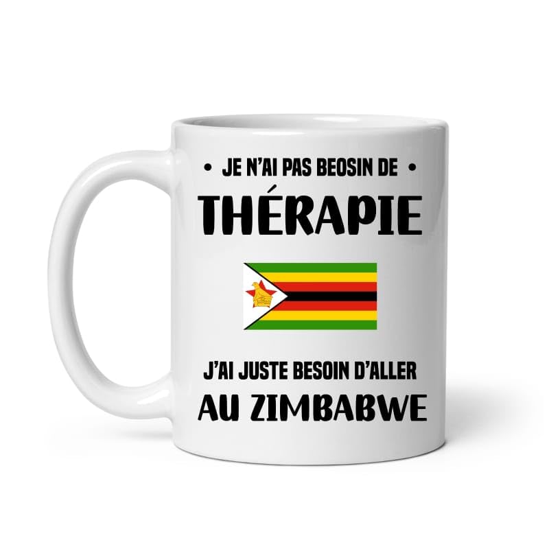 MugSmile Mug Zimbabwe thérapie départ voyage vacances Tasse Zimbabwe