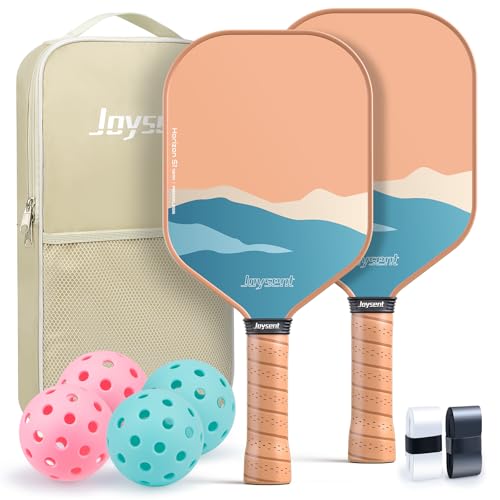 Image of Pickleball Paddles Set of 2, Lightweight Pickleball Racket for Beginner, USAPA Approved Fiberglass Surface Pickleball Set with Non-Slip Comfort Grip
