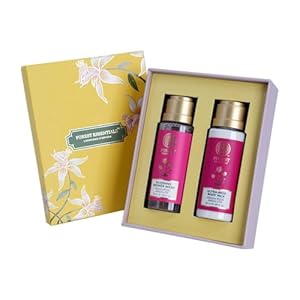 Forest Essentials Indian Rose Absolute Gift Box | Body Care Gift Set with Premium Body Wash & Body Lotion | 2 Piece Gift Set