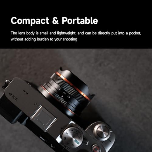 Image of Brightin Star 10mm F5.6 Fisheye Lens for Fuji XF Mount Mirrorless Cameras, Manual Focus Prime Ultra-Wide Angle APS-C Lens Fit for XT5, XT4,XT30,XPRO3 /1,XT200,XS10.XA7.XE4.XH1 (Black)
