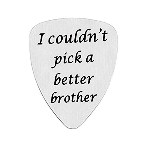 Médiator de guitare en acier inoxydable avec inscription « I Couldn’t Pick A Better Brother » - Les Beatles, Paul McCartney, John Lennon, RIngo Starr, George Harrison Médiator de guitare en acier inoxydable avec inscription « I Couldn't Pick A Better Brother »