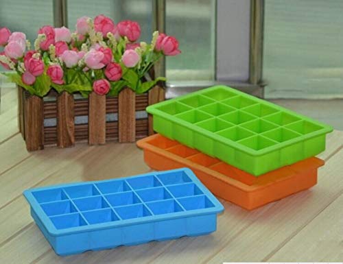 Pioneer Clan 2 STKS Siliconen 15 Holte Ice Cube Tray Mallen Candy Mold Cake Mold Chocolate Mold (Geel) - Afbeelding 5