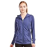 Women's Thin Cotton Zip Up Hoodie Jacket (S, Denim)