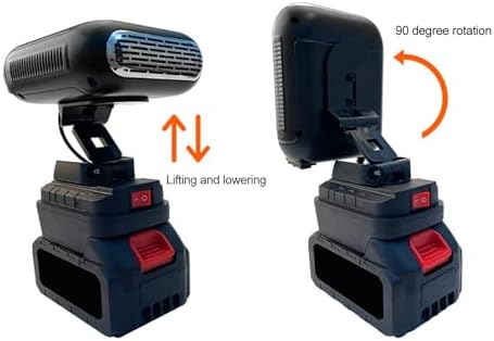 Portable Space Heater for BL1800 Series, Battery Powered with 90 Degree Flip, 2 Temperature Control & 2 USB Ports, for Small Spaces