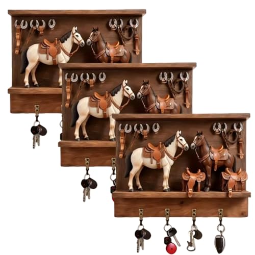 HEibuLIUQ Western Equestrian Key Organizer, Turn Key-Hunting into Ranch-Style Ease,